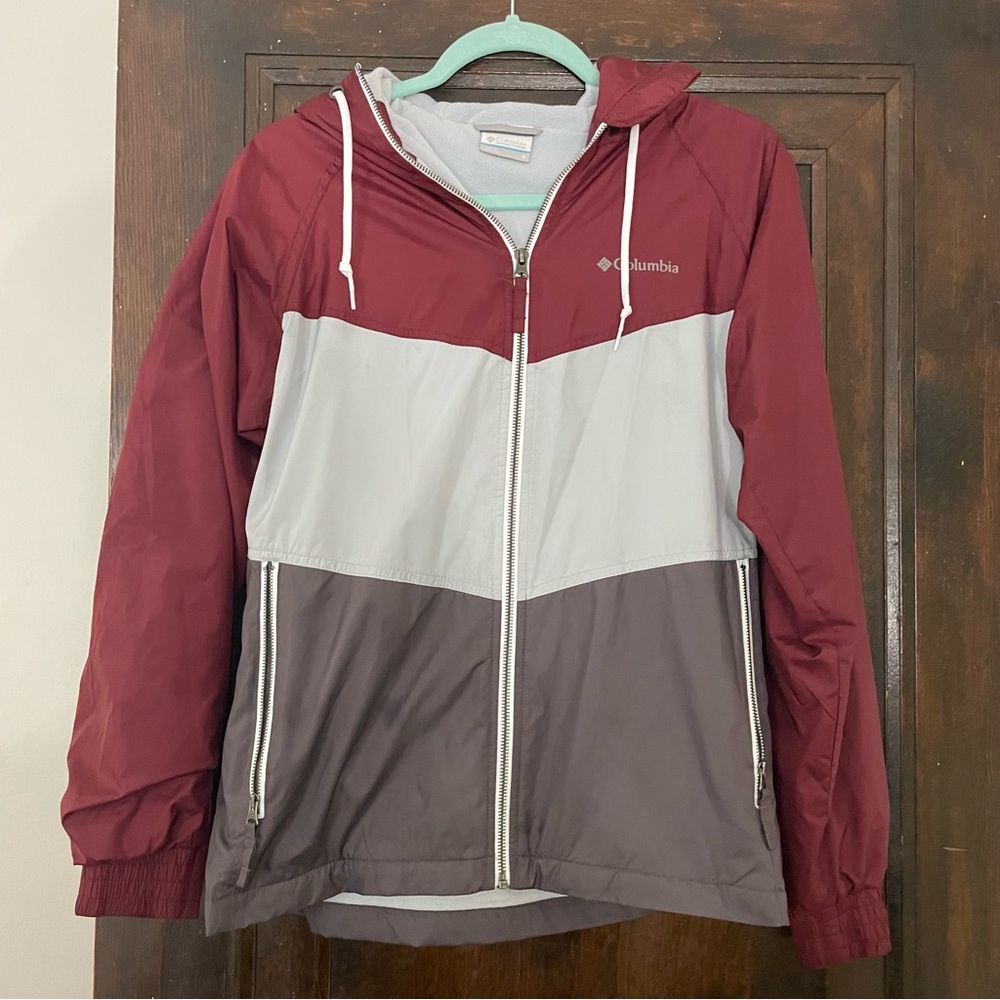 Columbia Burgundy and Gray Jacket